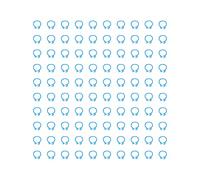DIRBAK 100PCS 8mm Pigeon Identification Leg Rings Poultry Leg Bands No Words (azul claro)