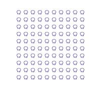 DIRBAK 100PCS 8mm Pigeon Identification Leg Rings Poultry Leg Bands No Words (Púrpura)