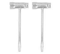 DIRBAK 2 piezas Llave en Forma de T motosierra Combo Llave de Vaso accesorios para herramientas de jardín 13x19 mm multifuncional todo Metal diseño de varilla Larga para mantenimiento de