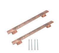 DIRBAK 2Pcs Retro Push Door Handles Zinc Alloy Vintage European Door Pull Handle Kitchen Bathroom Cabinet Doors (Red Retro)