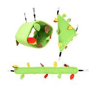 DIRBAK 3 Piezas Nido de Pájaro Hamaca Colgante Nido para Dormir Túnel Colgante para Planeador del Azúcar Ardilla Hámster Jugando Dormir Esponja de Poliéster Premium Juego de Selva Camas