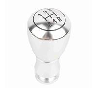 DIRBAK 5 Speed Gear Shift Knob Manual or Automatic Transmission Aluminum Alloy with 3 Rubber Gasket Adapters for Easy Fitment (Silver)
