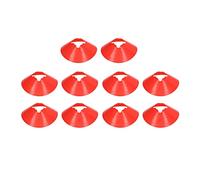 DIRBAK 8cm Soccer Training Cones, High Visibility PE Marker Discs for Agility, Obstacle Courses and Multi Sport Drills, 10 PCS (Red)