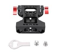 DIRBAK Abrazadera de riel de varilla de 15mm, placa Base de cámara, placa Base de trípode multiusos de aleación de aluminio para equipo de vídeo profesional y cámaras DSLR