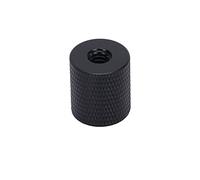 DIRBAK Adaptador de rosca hembra a hembra de 1/4 de pulgada Tornillo de aleación de aluminio Adaptador monopié para trípode para trípode Cabeza esférica Monopié Soporte de luz Negro