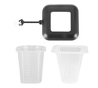 DIRBAK Alimentador de peces con embudo rojo de plástico con ventosa para pecera, herramienta de alimentación para acuario, seguro y no negro, 2,48 pulgadas, 69g