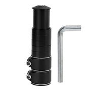 DIRBAK Aluminum Alloy Bike Stem Riser, Adjustable Handlebar Riser for Mountain and Folding Bicycles to Reduce Back Pain on Long Rides (Black)