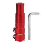 DIRBAK Aluminum Alloy Bike Stem Riser, Adjustable Handlebar Riser for Mountain and Folding Bicycles to Reduce Back Pain on Long Rides (Red)