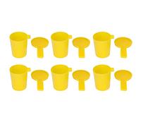 DIRBAK Bee Water Feeder Beehive Drinking Feeding Device Durable Plastic Professional Beekeeping Accessory for Honey Bees Beekeepers Yellow 6 Set