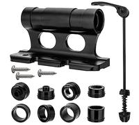 DIRBAK Bike Fork Mount Car Roof Rack, Heavy Duty Front Fork Bracket | Aluminum Alloy with 4 Conversion Rings, Fits Speed Release & Thru Axle, for SUV Cycle Transport (with quick release)