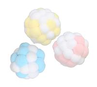 DIRBAK Bola para Gatos Bola de Campana Interactiva de Felpa Hecha a Mano para Gatos Entrenamiento de Masticar Material Seguro Elástico Suave Colores Brillantes Campanas Incorporadas