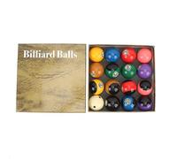 DIRBAK Bolas de billar de resina de alta resistencia a la fricción, juego profesional de bolas de billar estilo TV para práctica de torneos, calidad de 2,25 pulgadas para sala de juegos