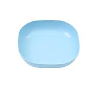 DIRBAK Bone Spitting Dish Square Blue PP Multi Purpose Snack Dessert Fruit Salad Plate for Home Kitchen Dining