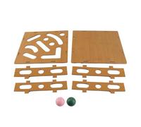DIRBAK Cat Interactive Puzzle Toy Box Mental Physical Exercise Composite Board Cat Maze Box Toy with Bell Ball for Indoor Cats Sturdy Safe Material 11.02x11.02in