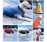 DIRBAK Chaqueta de invierno para perros Chaleco acolchado reflectante cálido para mascotas al aire libre con adornos reversibles para caminar y correr en climas fríos Tamaño XS a 3XL