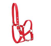 DIRBAK Correas gruesas de alta densidad de 6 mm Control de brida de caballo Accesorios para montar con cabestro Color rojo Cabestro de caballo duradero ajustable para entrenamiento de