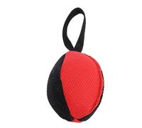 DIRBAK Dog Football Toy, Cotton Fiber Rugby Ball with Rope for Interactive Play, Durable Chew Toy for Large Breed Dogs, Tug of War Game Ball (Negro+Rojo)