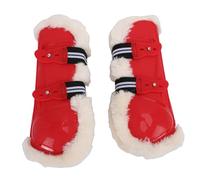 DIRBAK Envoltura protectora para patas de caballo Carcasa de PU de alta resistencia Forro suave de lana sintética Diseño ergonómico contorneado para saltos Warmbloods Purasangres Tamaño