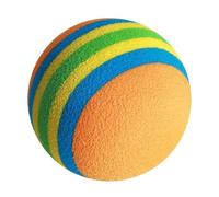 DIRBAK EVA Indoor Practice Golf Balls, Lightweight Foam Stripe Design for Swing Training and Pet Entertainment, 35mm Colorful Practice Balls, 50pcs (Orange blue yellow green/4 color striped ball)