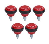 DIRBAK Fitness Spring Pull Pin Knob, 5Pcs Iron Plastic Durable Quick Release Adjustment Knob Replacement Part for Exercise Bike and Strength Fitness Equipment (Black Red)