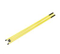 DIRBAK Foldable Golf Direction Indicator Stick, Epoxy Fiberglass Training Pole for Swing and Putting Practice, Yellow, 2pcs