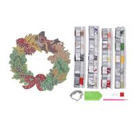 DIRBAK Garland Resin Art DIY kit, 5D Mosaic Craft with PP Board and Crystal Drills for Home and Office Wall Decoration, Includes Tools for Complete Project