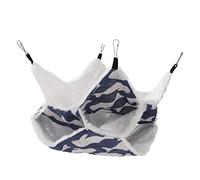 DIRBAK Hamaca para hámster de 3 capas, jaula para mascotas pequeñas, cama colgante, hamaca cálida de invierno para conejos y hámsteres, cobayas, material de felpa de lino, 30x30cm
