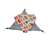 DIRBAK Hamaca para jaula para mascotas pequeña, cama colgante triangular para hámster de doble capa, refugio de descanso suave y acogedor para hábitat de jaula para mascotas pequeñas con