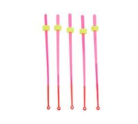 DIRBAK Ice Fishing Rod Tip 5pcs Set Durable Extendable Top Tip for Winter Fishing Pole Fittings ABS Material Rose Red Large Size Suitable for River Lake Ocean Fishing (12cm)