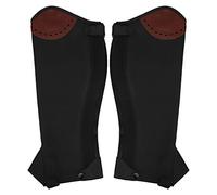 DIRBAK Leather Half Chaps with Full Length Zipper and Bottom Snap Closure | Enjoy a super fitting comfortable ride with these adult leather half chaps designed for horse riding featuring inner super fi