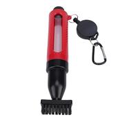DIRBAK Limpiador de cepillo para palos de golf con clip de retención y botella de agua exprimible, herramienta de limpieza de palos de golf a prueba de fugas, diseño portátil de limpieza