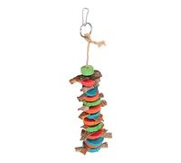DIRBAK Loro masticando corteza de madera Natural colorido colgante masticable para pájaros pequeños medianos peonías Gentoo tigre monje pequeño sol