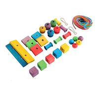 DIRBAK Loros coloridos accesorios DIY pájaro educativo de madera seguro Natural para loros enriquecimiento del tiempo de juego