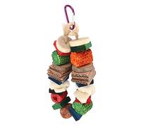 DIRBAK Masticar mazorcas de maíz para loros, colorido, seguro, natural, para masticar pájaros, colgar para cacatúas, inseparables, periquitos, loros pequeños y medianos, troncos, papel