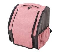 DIRBAK Mochila transportadora para mascotas, elegante, ligera, transpirable, diseño con cordón, gran espacio, mochila para gatos, color rojo rosa para viajes al aire libre