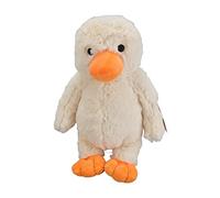 DIRBAK Patito de peluche para perros que suena suave Limpieza de dientes mantiene alivia el aburrimiento atractivo chirriante para razas pequeñas y medianas Material de felpa natural (L)