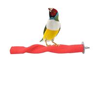 DIRBAK Percha de madera para pájaros, soporte de varilla esmerilada, poste de pie colorido y duradero para masticar, accesorios para jaula de loros, madera de hierro, 22,5x3,5x3,5 cm