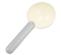 DIRBAK Pet Feed Scoop, Multifunctional Sealing Clip, Kibble Shovel for Cats Dogs, Heat Ready ABS Material, 19.6x9cm (Grey White)