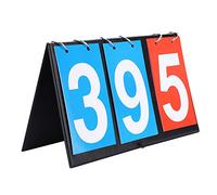 DIRBAK Portable Flip Scoreboard, 2/3/4 Digit Score Keeper, Plastic and Metal Lightweight 160 to 310g, for Pickleball, Basketball Table Tennis Soccer Games (three digit scoreboard)
