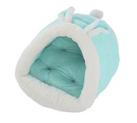 DIRBAK Rabbit Ear Pet Bed, Machine Washable Plush and PP Cotton Filled Kennel for Small Dogs and Cats, Semi Enclosed Design with Non Slip Base, Gray, 20.9x13.8x9.4 inches