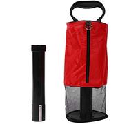 DIRBAK Recolector de pelotas de golf portátil Retriever Bolsa de almacenamiento Dispositivo de recogida para práctica de campos de golf con tela Oxford Poste de plástico duradero Gran (Rojo)