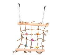 DIRBAK Red de escalada para masticar loros, decoración acrílica colorida, segura, no para mascotas, para ejercicio, escalada, entrenamiento, equilibrio para loros, jaula, área de juego