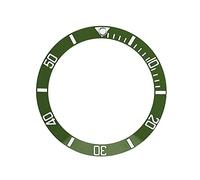 DIRBAK Reemplazo del anillo de inserción del bisel del reloj Material de aluminio Bisel en bucle 4 colores Verde Azul Negro Negro Rojo Ligero Durable Antiarañazos Reemplazo perfecto para (Green)