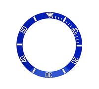 DIRBAK Reemplazo del anillo de inserción del bisel del reloj Material de aluminio Bisel en bucle 4 colores Verde Azul Negro Negro Rojo Ligero Durable Antiarañazos Reemplazo perfecto para (Blue)