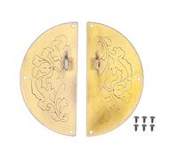 DIRBAK Retro Round Plate Pull Handle Cabinet Wardrobe Double Door Ring Pull Iron Handle for Home Furniture Wardrobes Cabinets Dressing Tables 7.4x7.4cm 2 Pieces