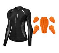 DIRBAK Women's Breathable Mesh Motorcycle Jacket with CE2 Armoured Plates, Reflective Safety Design, Adjustable Waist, YKK Zips for Road Riding and Commuting, black, M