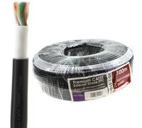 kenable Premium External CAT5e Outdoor COPPER Ethernet Network Cable Reel with Gel 100m