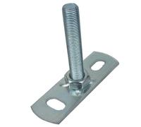 Direct Channel M8 x 80mm Male Stud Back Plate - BZP Bright Zinc Plated Threaded Rod Hanger Boss Plate (Box of 20)