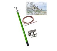 Direct Discharge & Grounding Stick, Telescoping Insulated Hot Stick for Live Line Work, Portable High Voltage Discharge Rod for Electricians