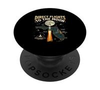 Direct Flights to the Moon Florida Space Coast Retro PopSockets Adhesive PopGrip